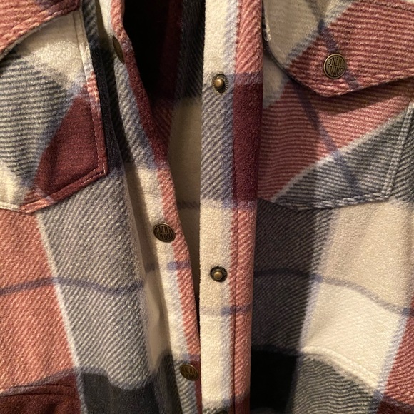 O’Neill Snap Button Up Plaid Sweater Jacket - Picture 3 of 5